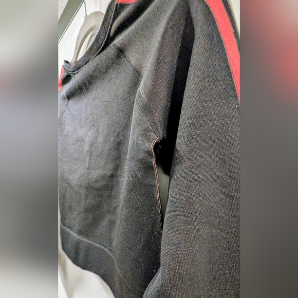 Fabletics Black Athletic Set With Pink And Green Stripes - Picture 12 of 12